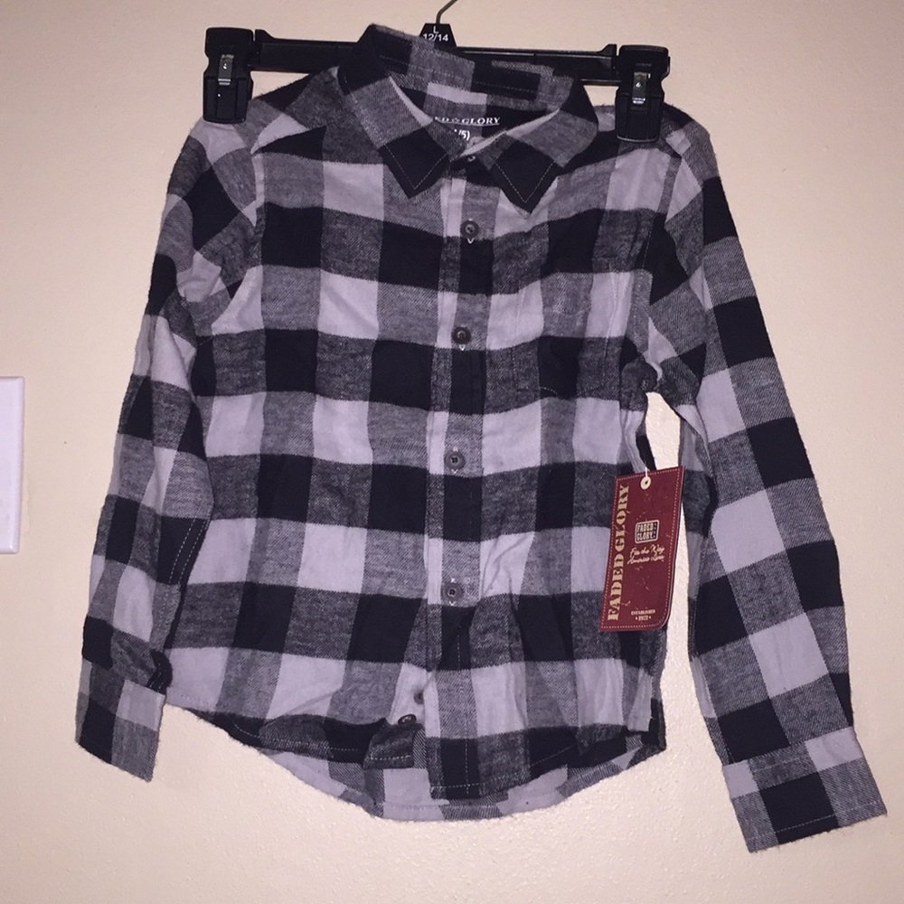 Boys Faded Glory Flannel Shirt